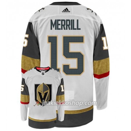 Miehille NHL Vegas Golden Knights Pelipaita JON MERRILL 15 Adidas Valkoinen Authentic